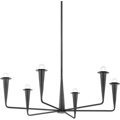 Danna 6-Light Chandelier by Mitzi. Made from steel in a modern style.