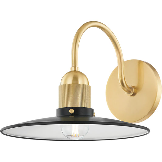 Leanna 1 Light Wall Sconce by Mitzi. Made from brass in a modern style.