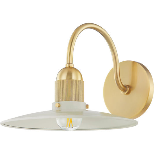 Leanna 1 Light Wall Sconce by Mitzi. Made from brass in a modern style.