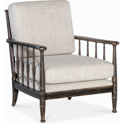 Prairie Upholstered Chair by Hooker Furniture in beige. Made from oak veneers and fabric in a modern style.