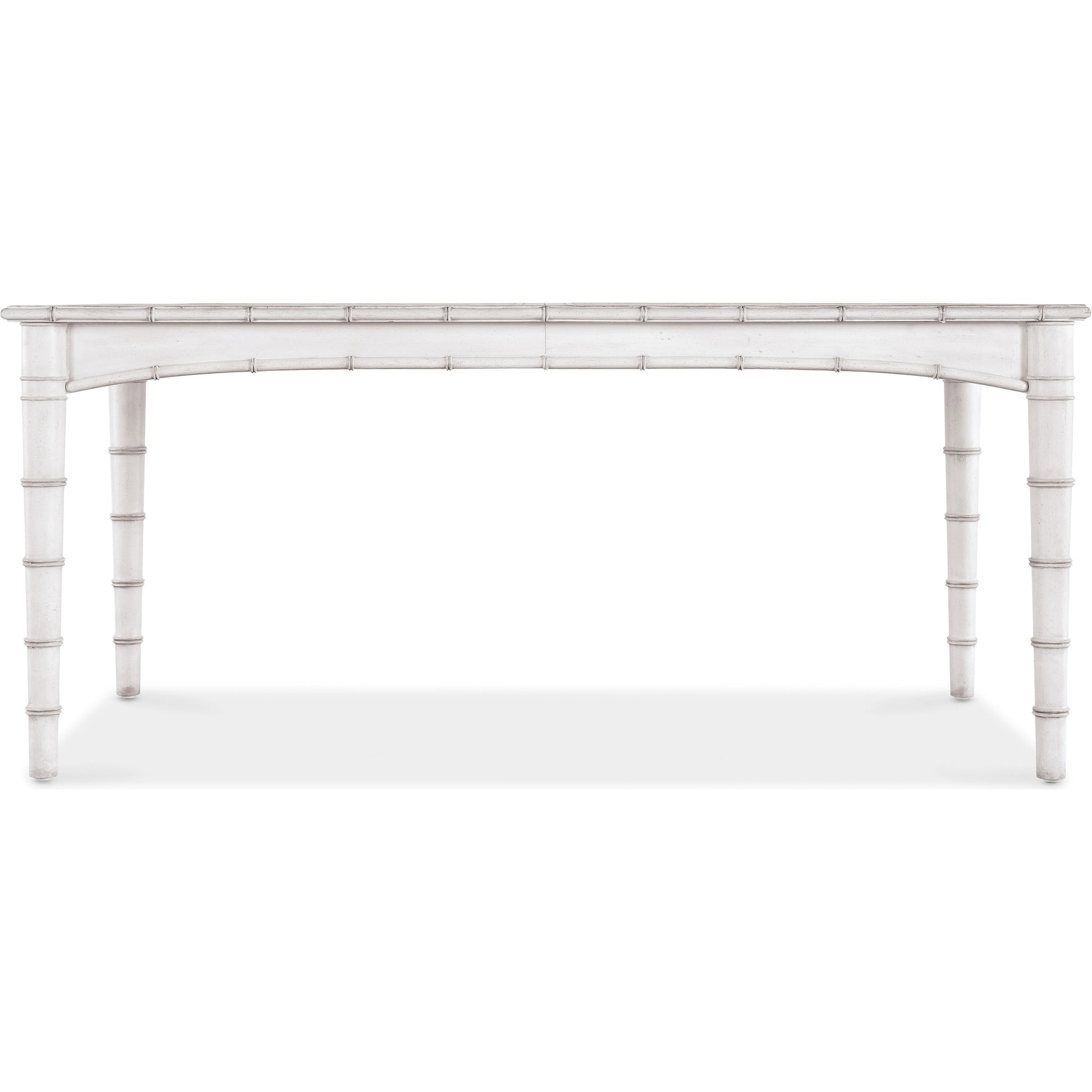 Charleston Rectangle Dining Table by Hooker Furniture in white heron. Made from wood, resin, solid wood edge top in a transitional style.