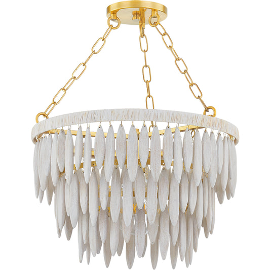 Tiffany 1 Light Pendant by Mitzi in aged brass. Made from brass in a modern style.