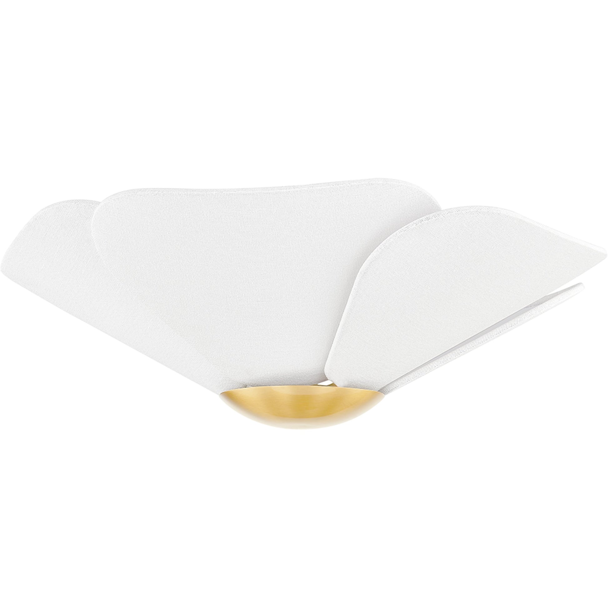 Madeline 1 Light Flush Mount by Mitzi in aged brass. Made from brass in a modern style.