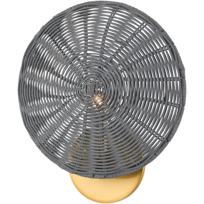 Destiny Wall Sconce by Mitzi in aged brass. Made from steel in a rustic style.