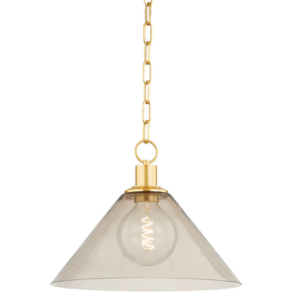 Anniebee Pendant by Mitzi in aged brass. Made from steel, aluminum in a modern style.