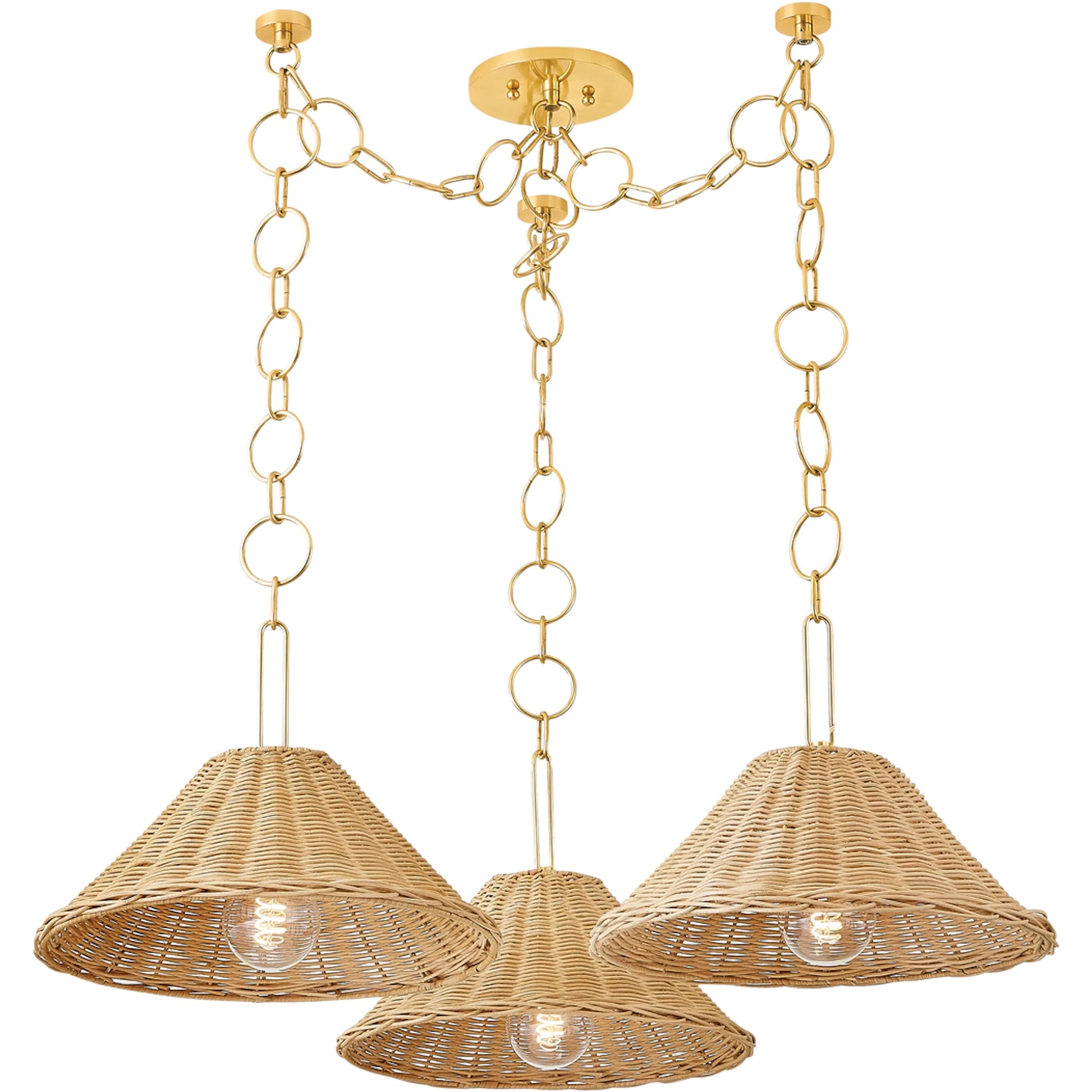 Dalia Chandelier by Mitzi in aged brass. Made from steel in a rustic style.