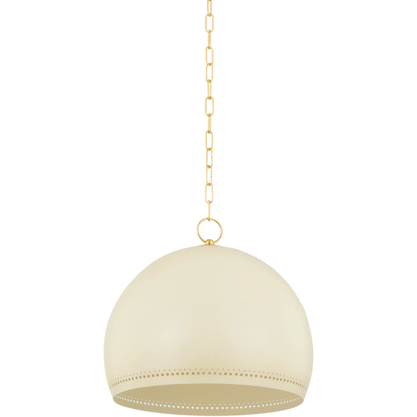 001 SI-2335728 | Primary Silo | Etna Pendant by Mitzi in aged brass, soft cream. Made from steel in a transitional style.