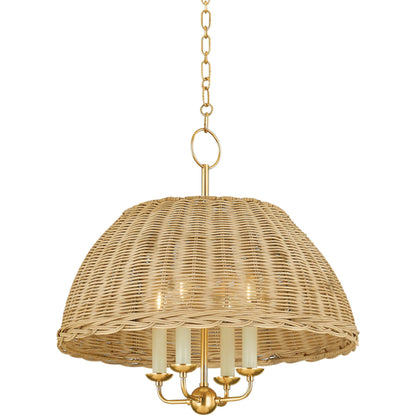 Arwen Chandelier by Mitzi in aged brass. Made from steel in a rustic style.
