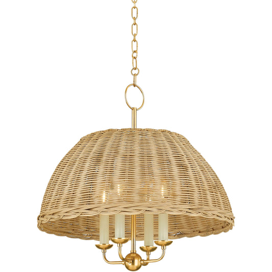 Arwen Chandelier by Mitzi in aged brass. Made from steel in a unique style.