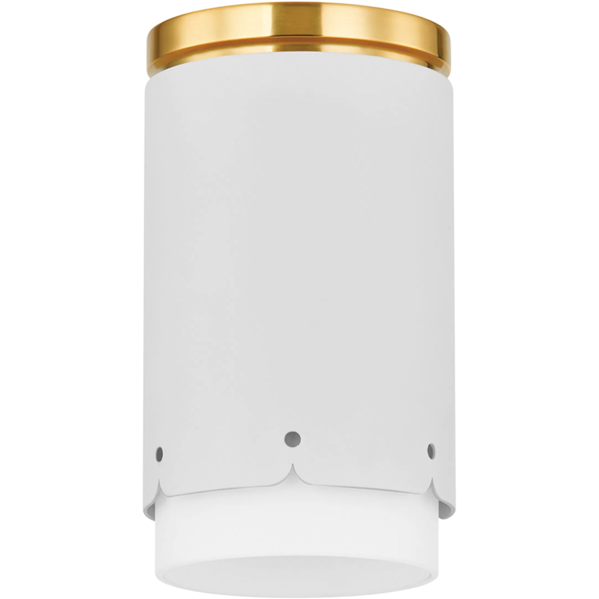 Asa Flush Mount by Mitzi in aged brass. Made from steel in a transitional style.