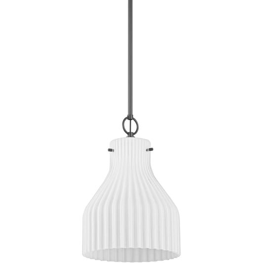 Corinthia Pendant by Mitzi. Made from steel in a unique style.