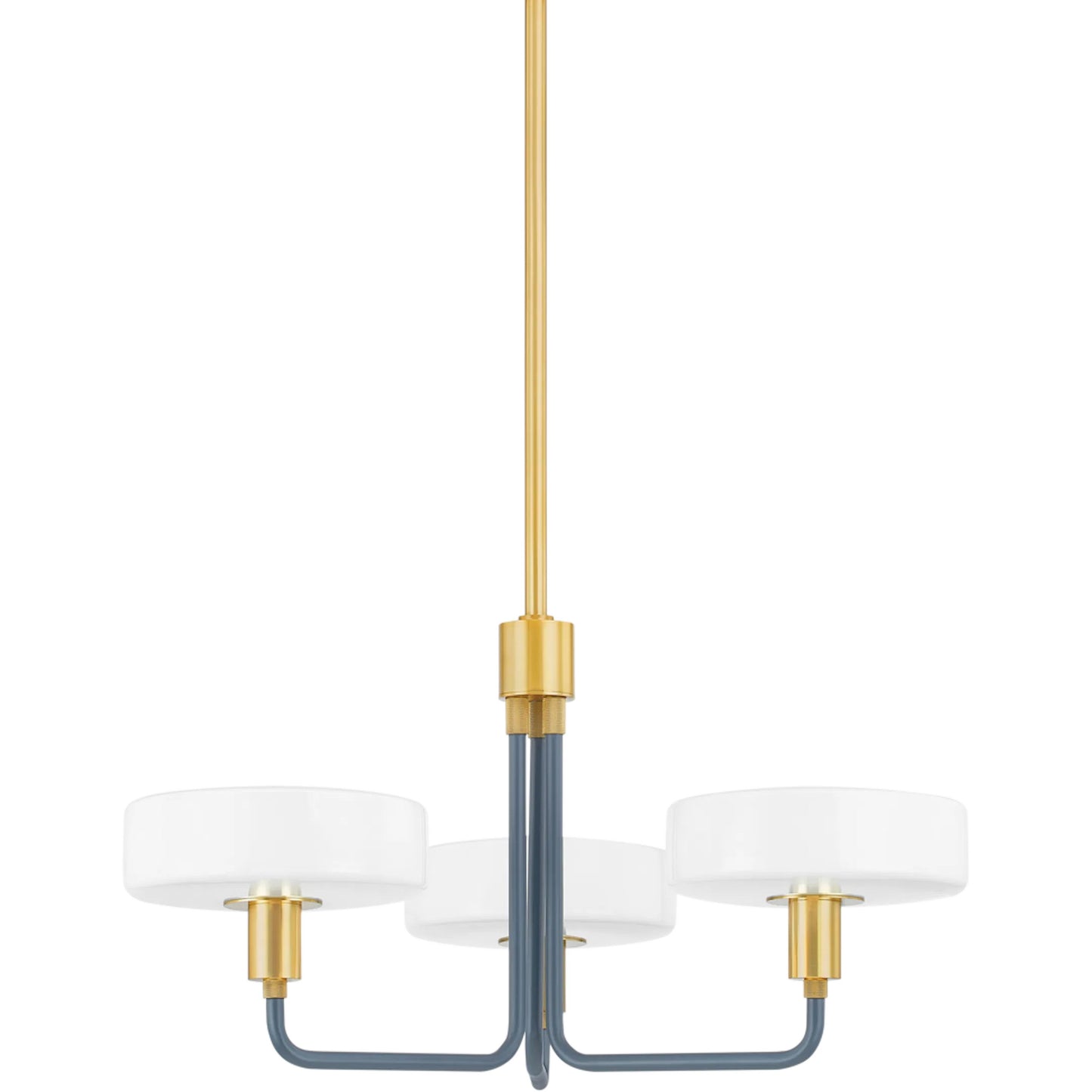 001 SI-2335630 | Primary Silo | Aston 3-Light Chandelier by Mitzi in aged brass, slate blue. Made from steel in a eclectic & global style.