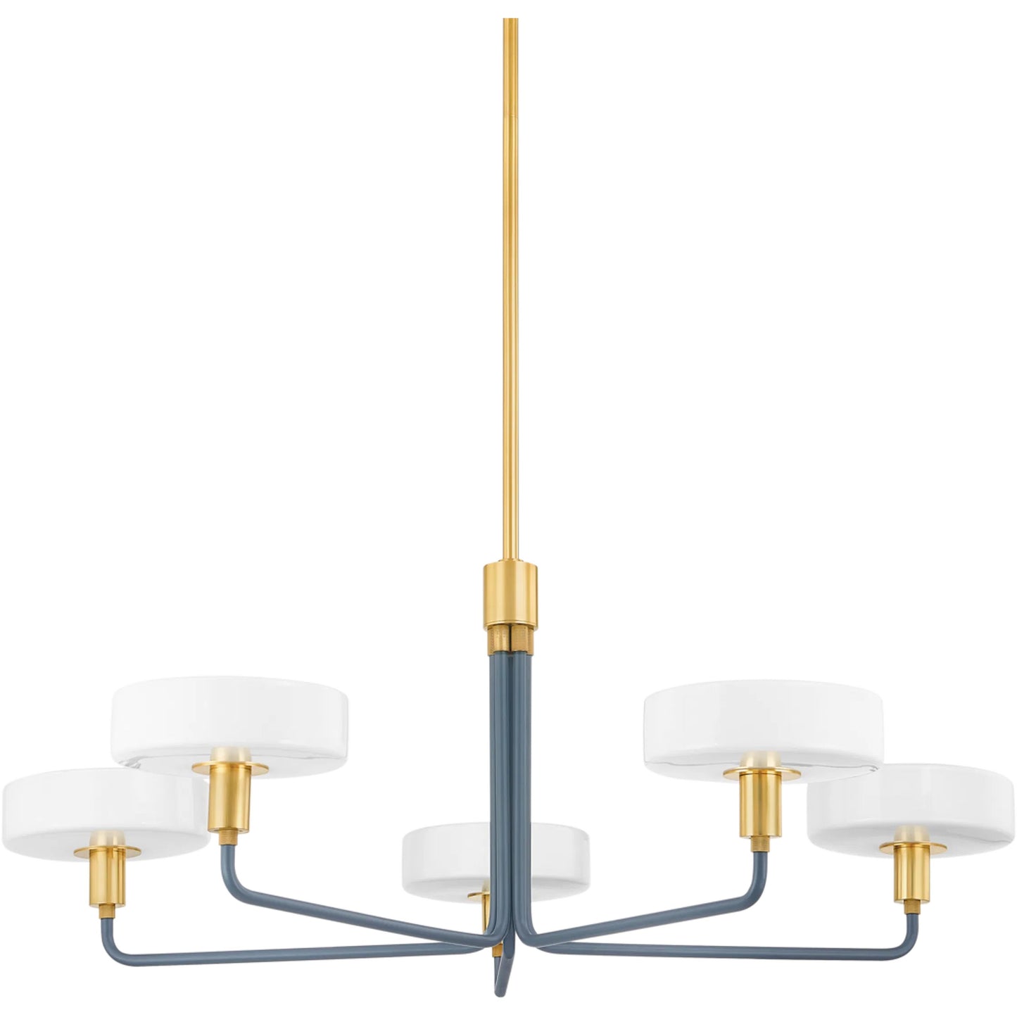 001 SI-2335631 | Primary Silo | Aston 5-Light Chandelier by Mitzi in aged brass, slate blue. Made from steel in a eclectic & global style.
