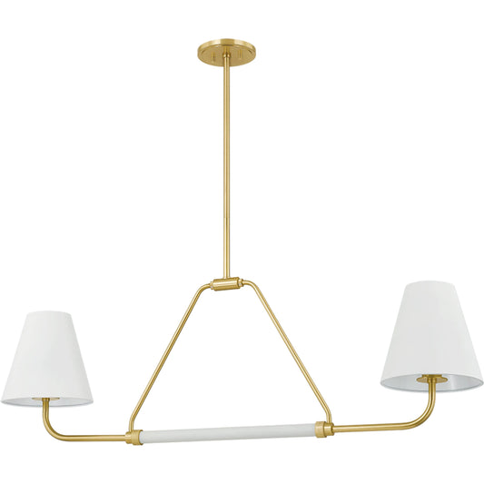 Georgann Linear by Mitzi in aged brass, soft white. Made from steel in a unique style.