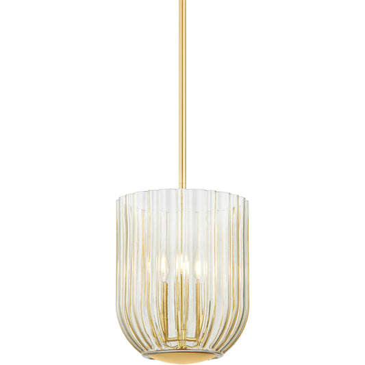 Cece Lantern by Mitzi in aged brass. Made from steel in a unique style.