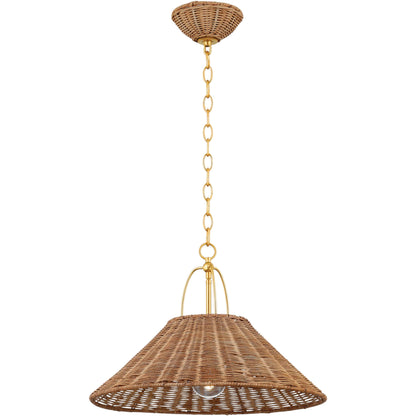 Davida Pendant by Mitzi in aged brass. Made from steel in a unique style.