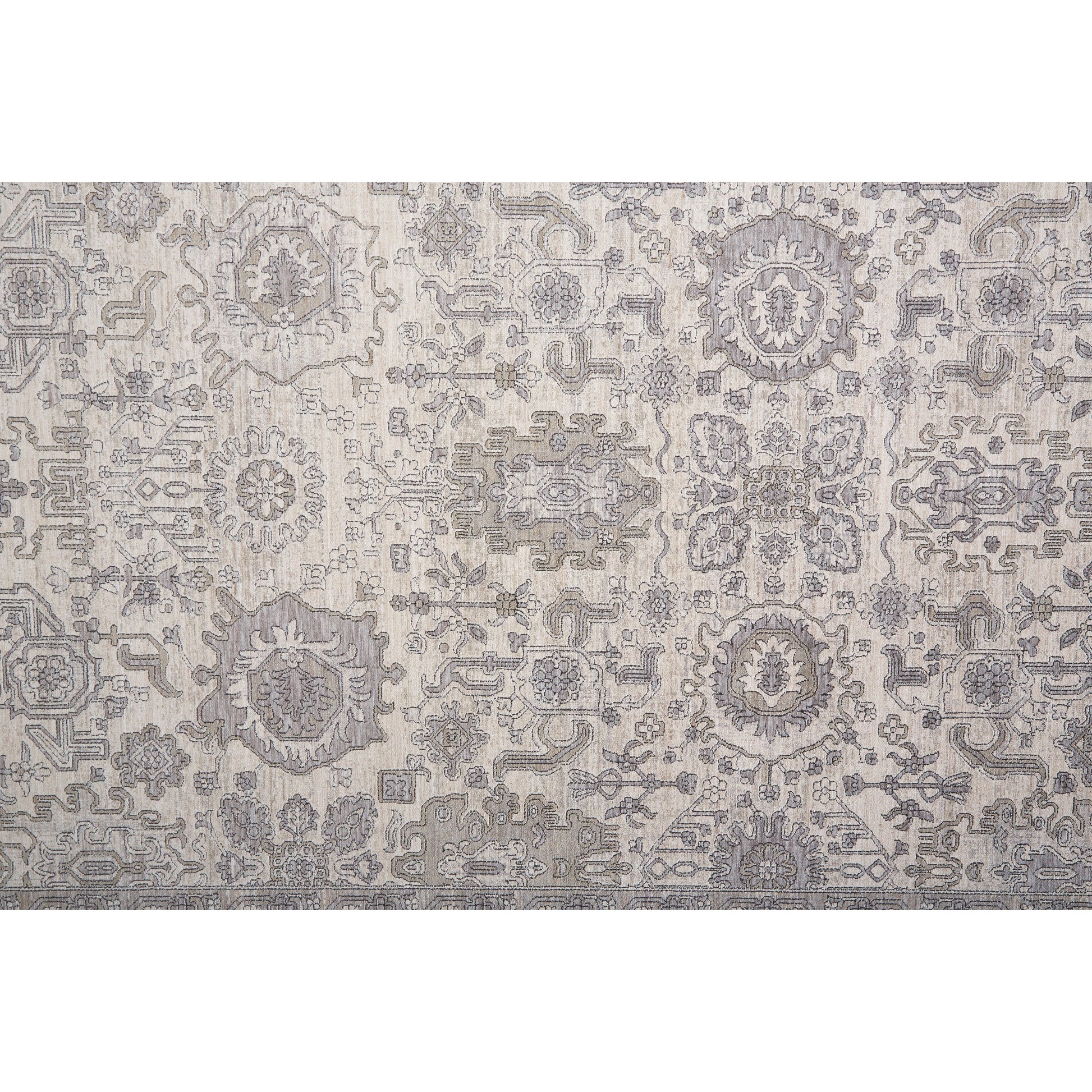 Marquette Transitional Oriental Rug - 3776F by Feizy in gray, silver, ivory. Made from polyester, acrylic in a unique style.