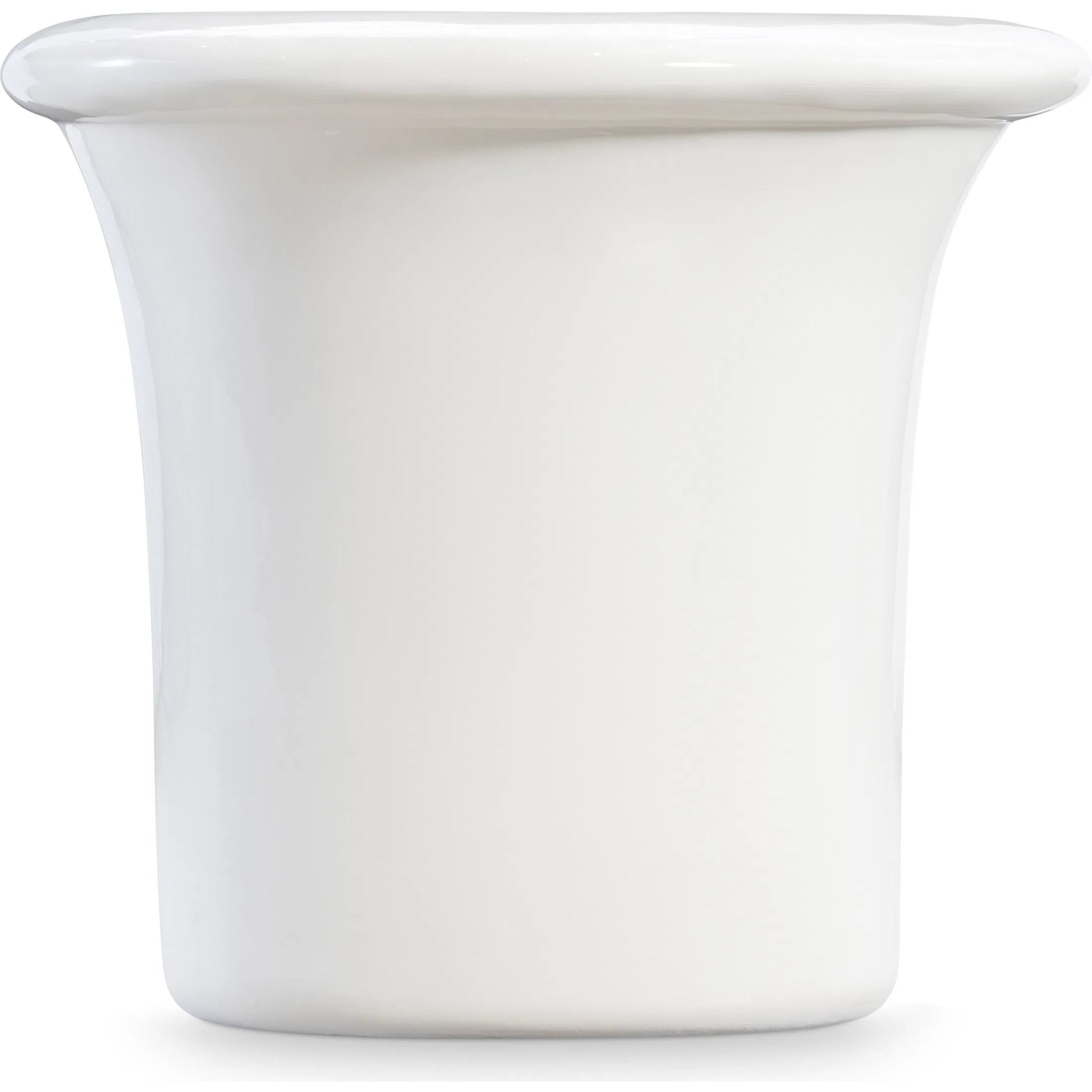 Poca Side Table by Bernhardt in white, cream. Made from concrete in a unique style.
