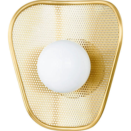 Marta Wall Sconce by Mitzi in aged brass. Made from steel in a unique style.