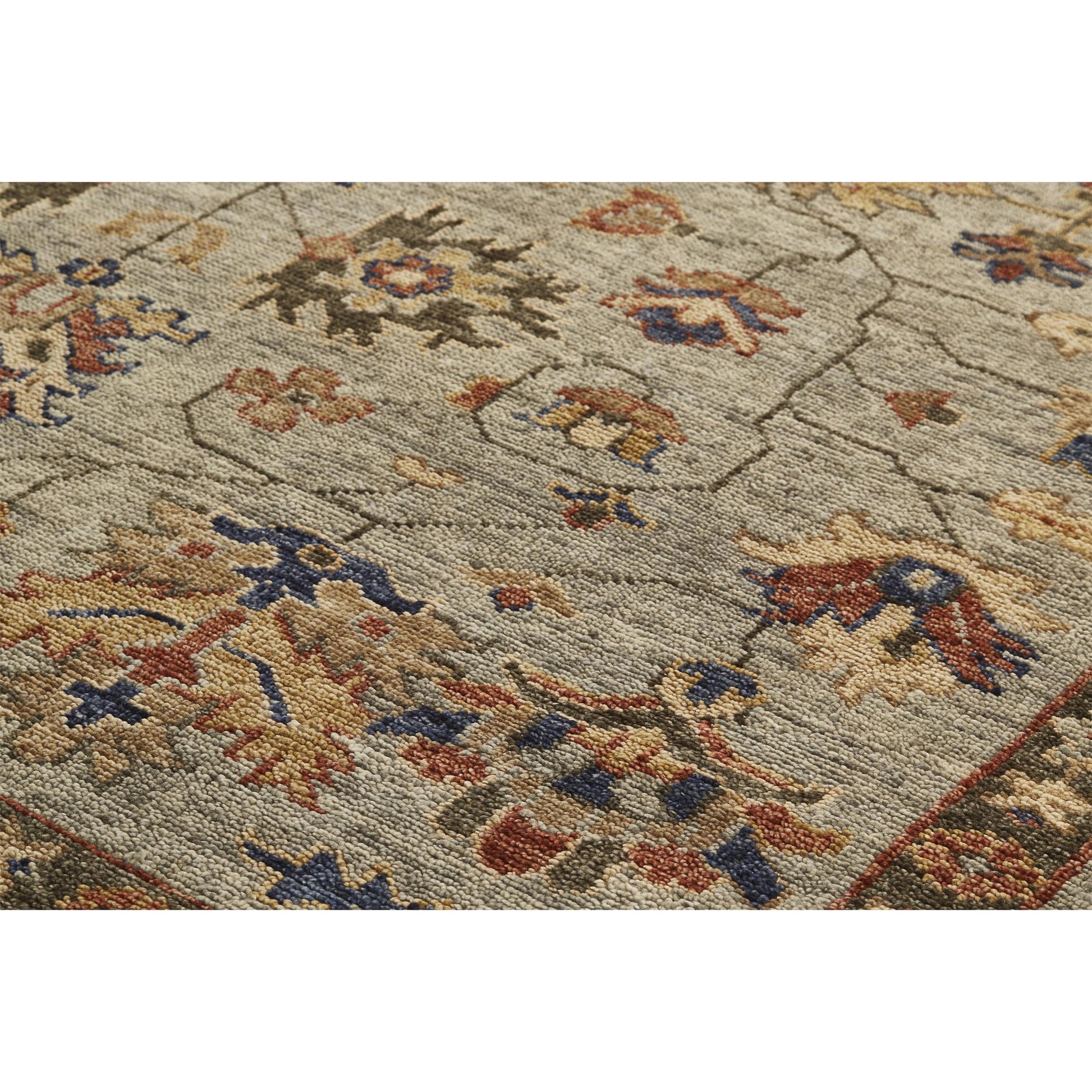 Carrington Traditional Oriental Rug - 6503F by Feizy in gray, gold, red. Made from wool in a unique style.