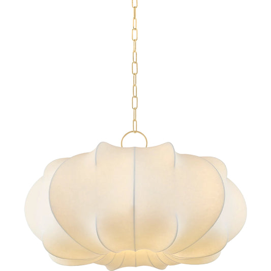 Keilah Pendant by Mitzi in aged brass. Made from textile in a unique style.