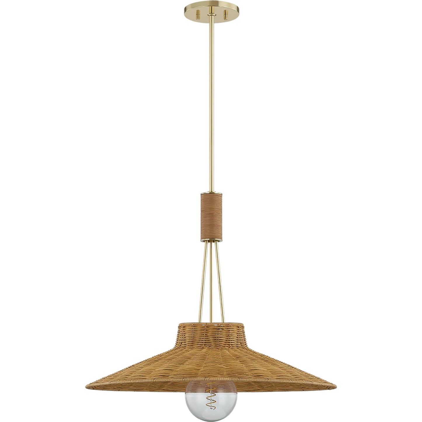 001 SI-2388275 | Primary Silo | Laudine Pendant by Mitzi in aged brass. Made from steel in a rustic style.