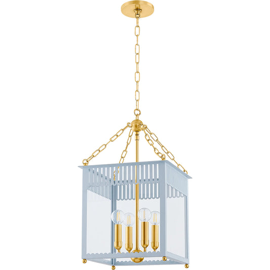 Rosalie Lantern by Mitzi. Made from steel in a unique style.