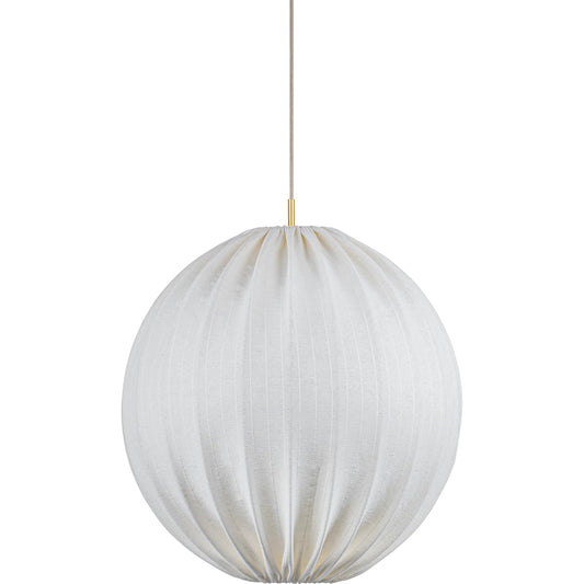 Arabella Pendant by Mitzi in aged brass. Made from textile in a unique style.