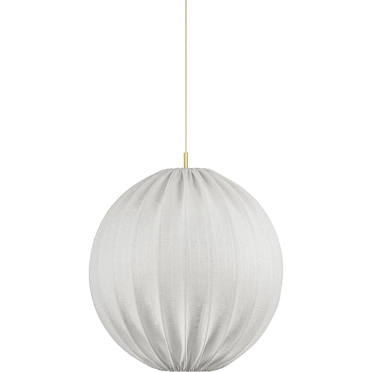 Arabella Pendant by Mitzi in aged brass. Made from textile in a unique style.