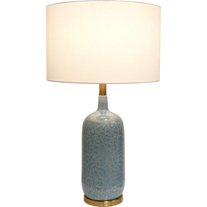 Tucson Table Lamp by Pasargad Home in gold and blue. Made from ceramic in a coastal style.