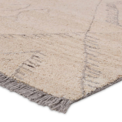 Hadi Anisah Rug by Jaipur Living in white, gray. Made from 100% wool in a unique style.