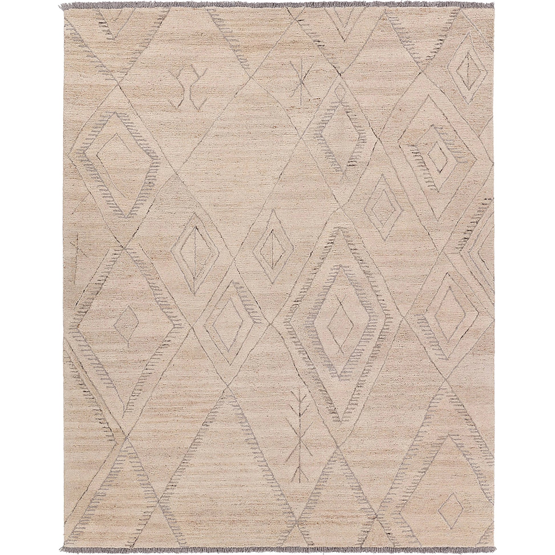 Hadi Anisah Rug by Jaipur Living in white, gray. Made from 100% wool in a unique style.