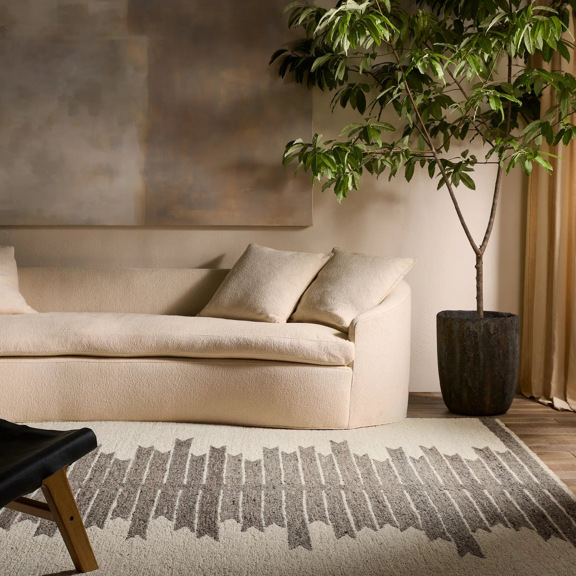 Hadi Chaima Rug by Jaipur Living in gray, white. Made from 100% wool in a unique style.