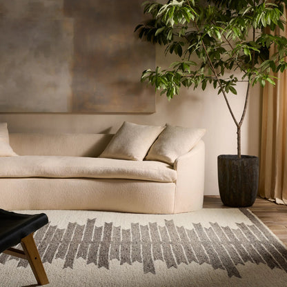 Hadi Chaima Rug by Jaipur Living in gray, white. Made from 100% wool in a unique style.