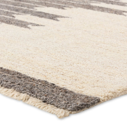 Hadi Chaima Rug by Jaipur Living in gray, white. Made from 100% wool in a unique style.