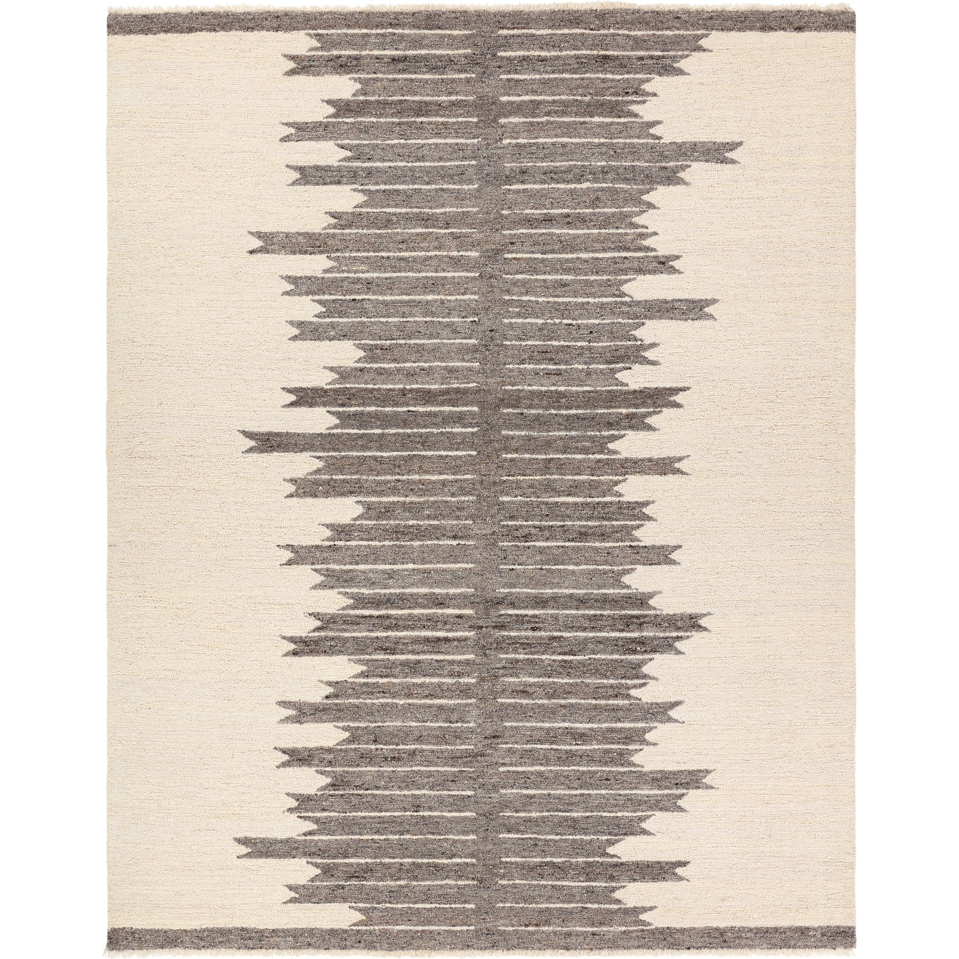 Hadi Chaima Rug by Jaipur Living in gray, white. Made from 100% wool in a unique style.