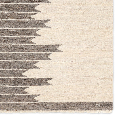 Hadi Chaima Rug by Jaipur Living in gray, white. Made from 100% wool in a unique style.