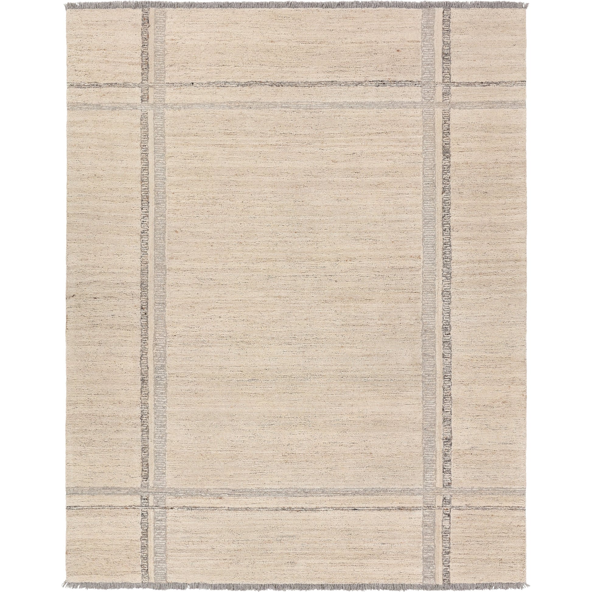 Hadi Bilal Rug by Jaipur Living in white, gray. Made from 100% wool in a unique style.