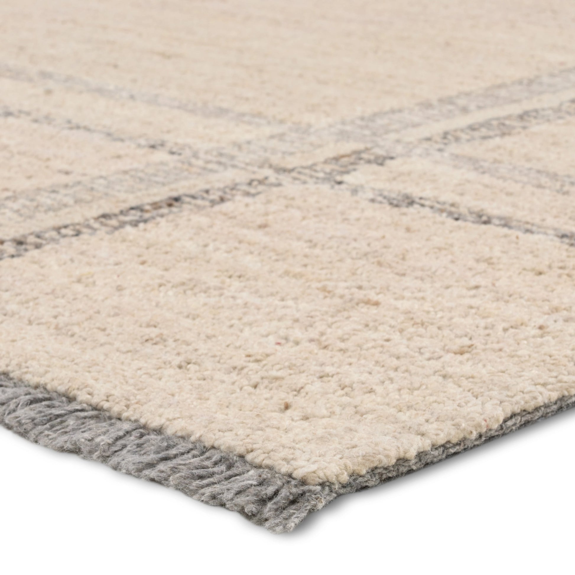 Hadi Bilal Rug by Jaipur Living in white, gray. Made from 100% wool in a unique style.