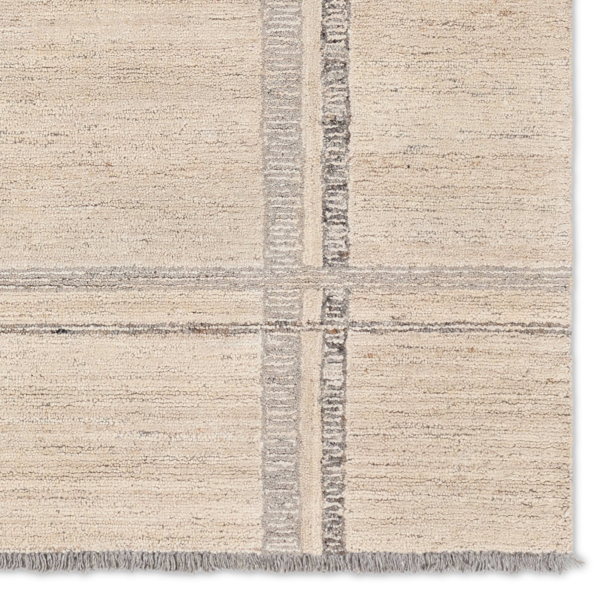 Hadi Bilal Rug by Jaipur Living in white, gray. Made from 100% wool in a unique style.