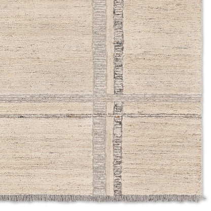 Hadi Bilal Rug by Jaipur Living in white, gray. Made from 100% wool in a unique style.
