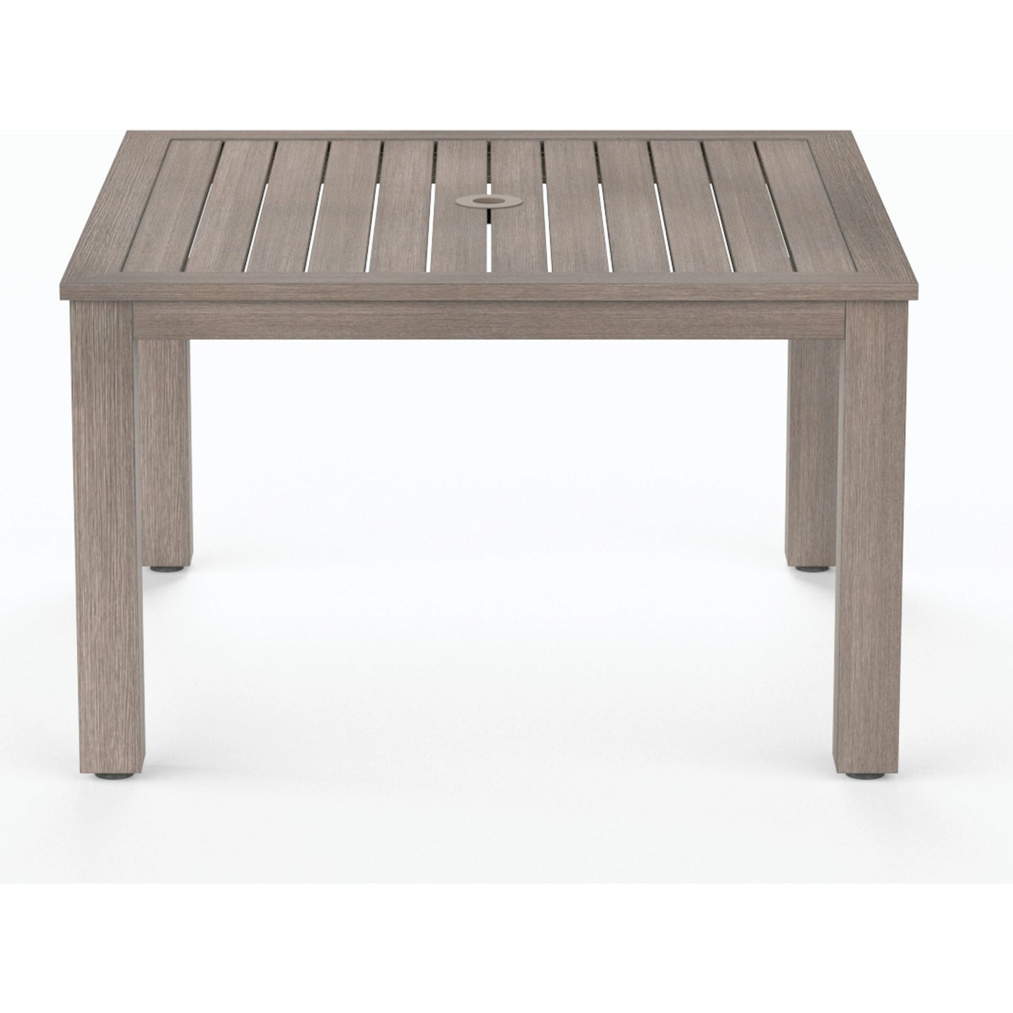 003 SI-2166966 | Additional Silo | Laguna Outdoor 48" Square Table by Sunset West in driftwood. Made from aluminum in a modern style.