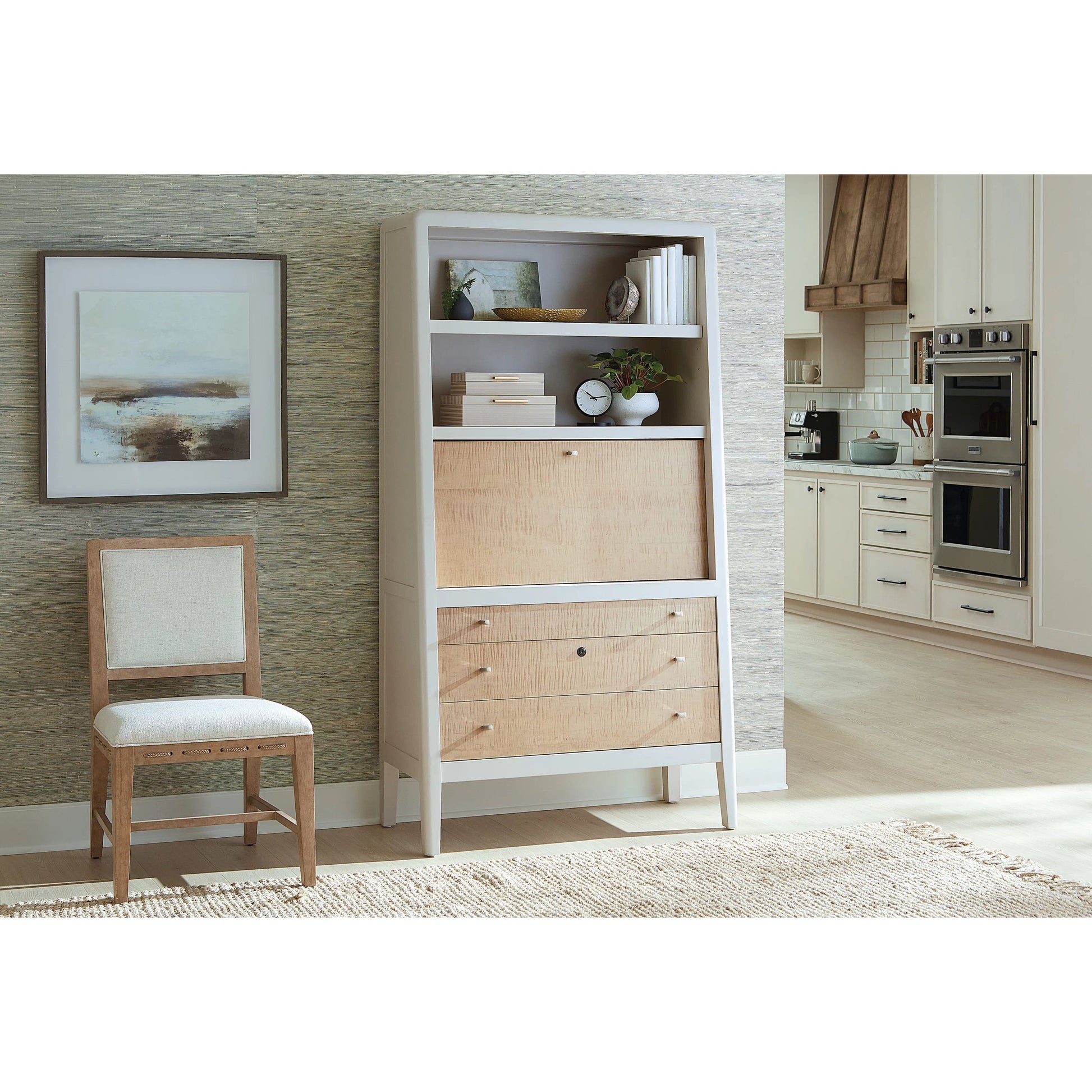 Hera Hub by Hooker Furniture in whites, creams, beiges and almond white, maple. Made from unique in a modern style.