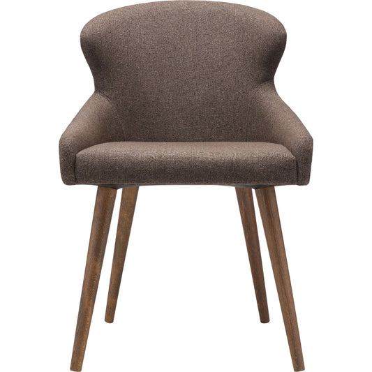 Halie Dining Chair by Surya in brown. Made from polyester, beechwood, polyurethane foam in a unique style.