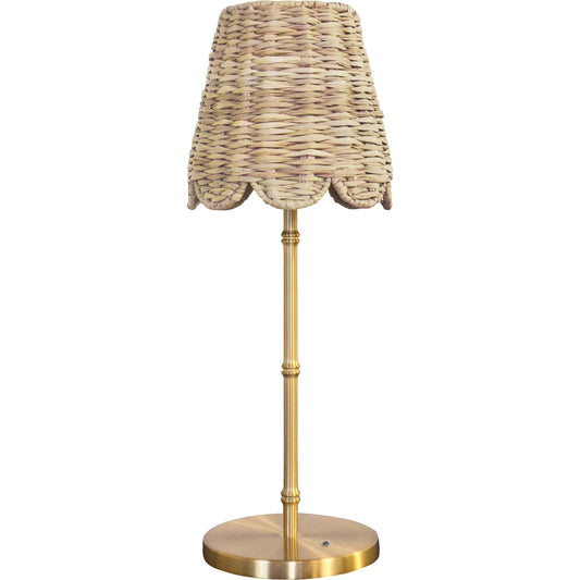Hallie Rechargeable Table Lamp by Worlds Away in gold. Made from unique in a unique style.
