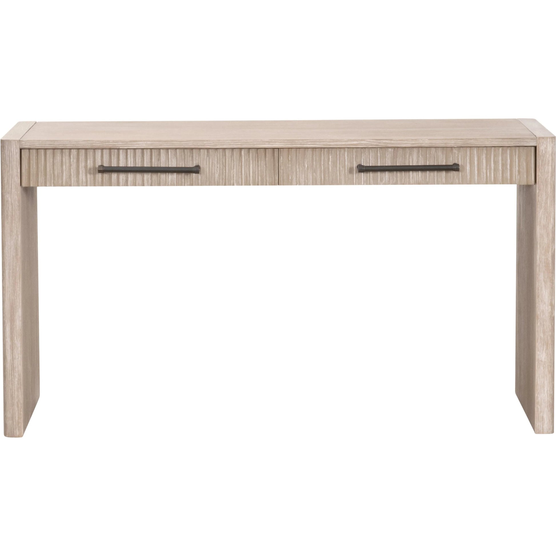 Halloway Console Table by Essentials For Living in natural gray acacia. Made from solid acacia wood, mdf, plywood, acacia veneer in a transitional style.
