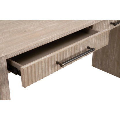 Halloway Console Table by Essentials For Living in natural gray acacia. Made from solid acacia wood, mdf, plywood, acacia veneer in a transitional style.