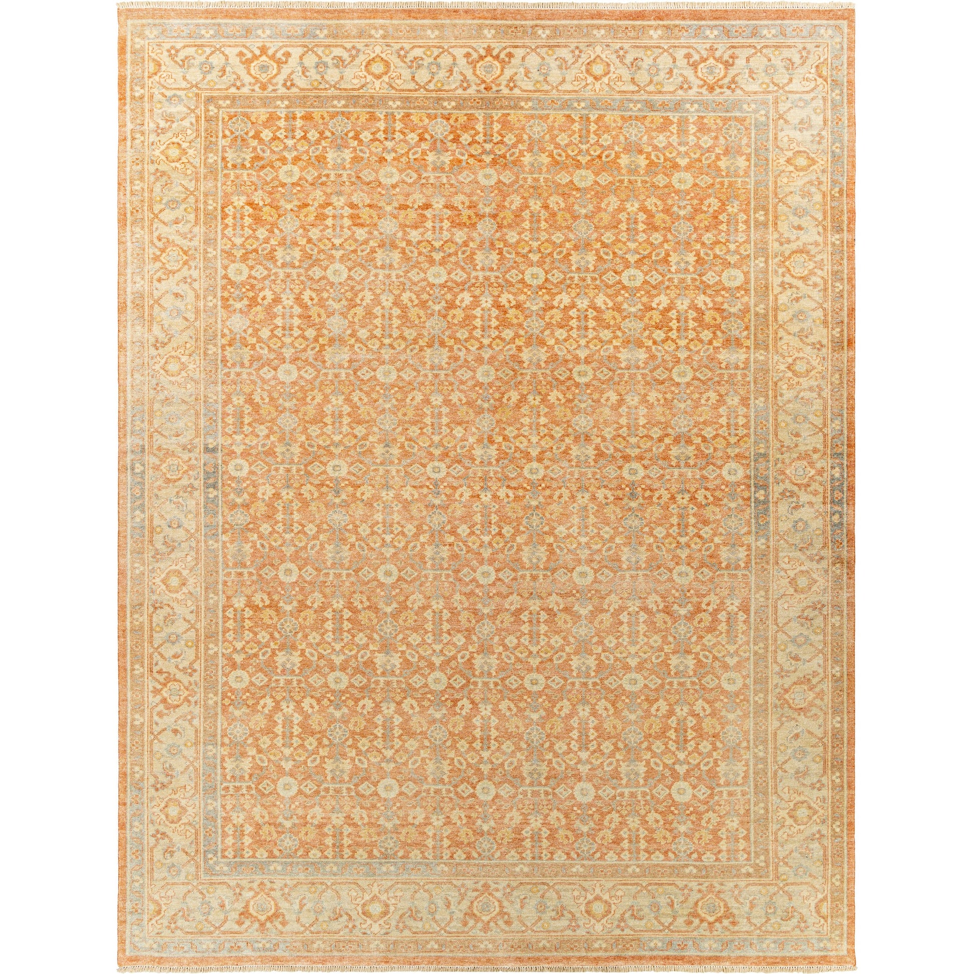 Hamadan Rug - 30389 by Surya in brown, light beige, slate. Made from 70% wool, 30% viscose in a unique style.