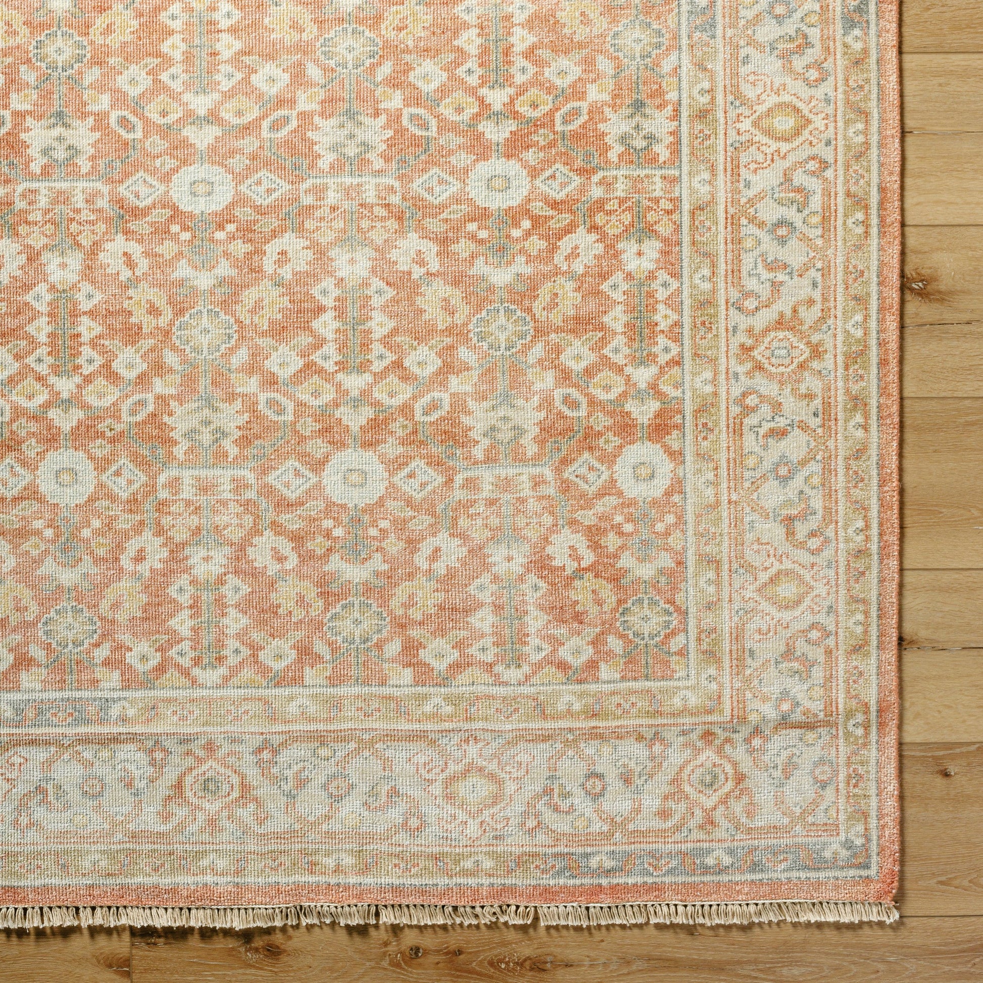 Hamadan Rug - 30389 by Surya in brown, light beige, slate. Made from 70% wool, 30% viscose in a unique style.