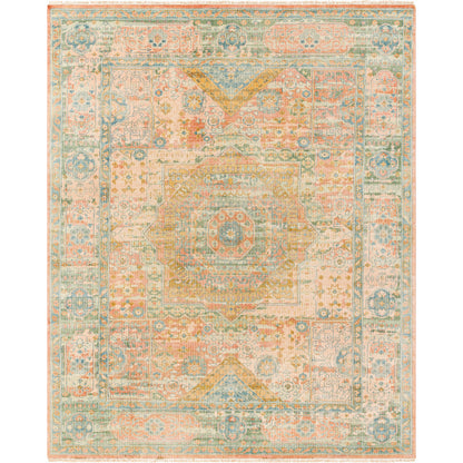 Hamadan Rug - 31440 by Surya in beige, dusty coral, teal, rust. Made from main: 70% wool, main: 30% viscose in a unique style.